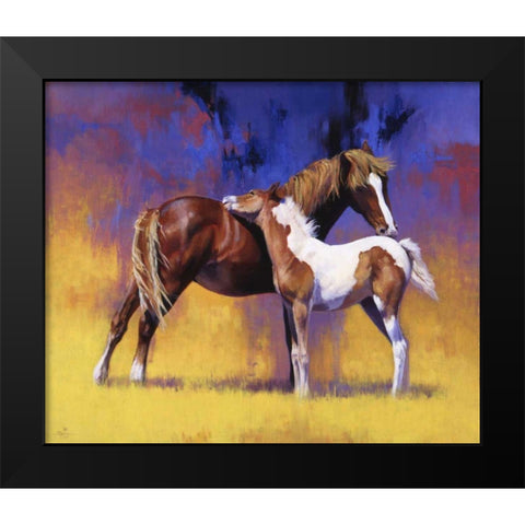 Painted Black Modern Wood Framed Art Print by Chapman, Julie T.