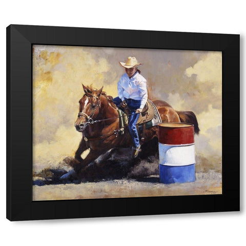 You Go Girl Black Modern Wood Framed Art Print by Chapman, Julie T.