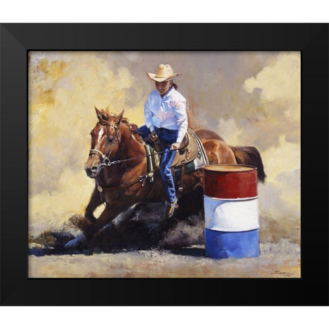 You Go Girl Black Modern Wood Framed Art Print by Chapman, Julie T.