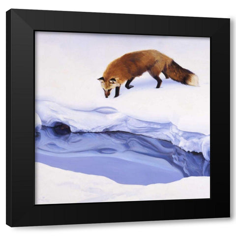 Winter Poem Black Modern Wood Framed Art Print by Chapman, Julie T.