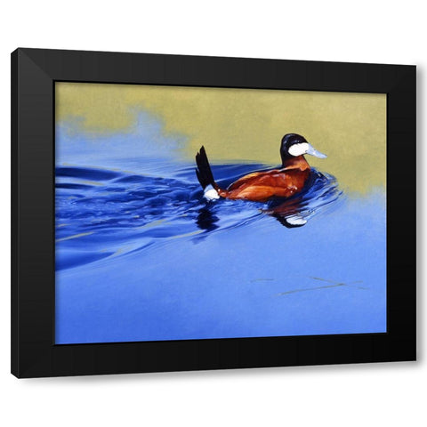 Ruddy and Blue Black Modern Wood Framed Art Print with Double Matting by Chapman, Julie T.