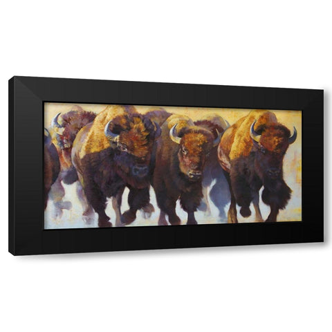 Wall of Thunder Black Modern Wood Framed Art Print by Chapman, Julie T.