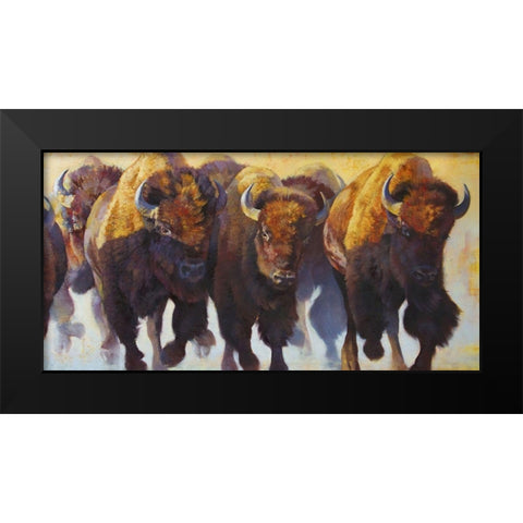 Wall of Thunder Black Modern Wood Framed Art Print by Chapman, Julie T.