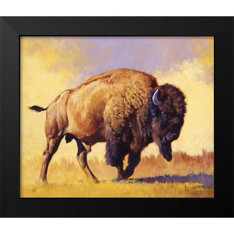 Tatanka Black Modern Wood Framed Art Print by Chapman, Julie T.