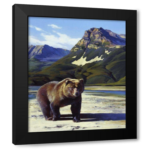 Presence Black Modern Wood Framed Art Print with Double Matting by Chapman, Julie T.
