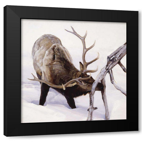 Slim Pickings Black Modern Wood Framed Art Print by Chapman, Julie T.