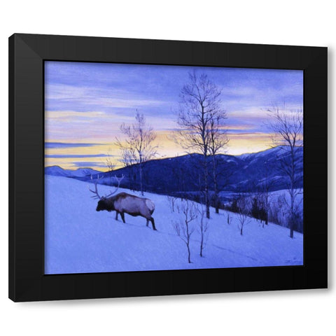 Thanksgiving Black Modern Wood Framed Art Print by Chapman, Julie T.