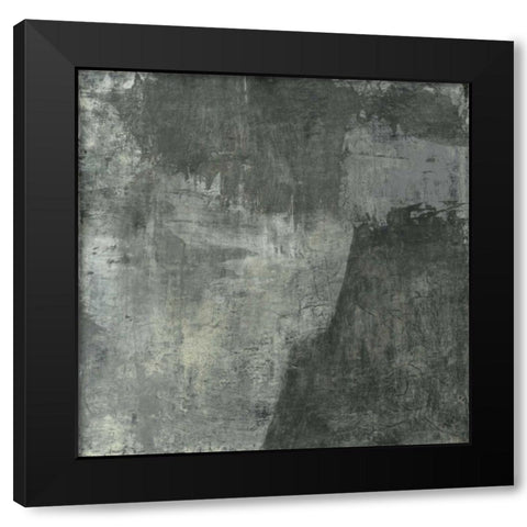 Gray Abstract I Black Modern Wood Framed Art Print with Double Matting by Ray, Elena