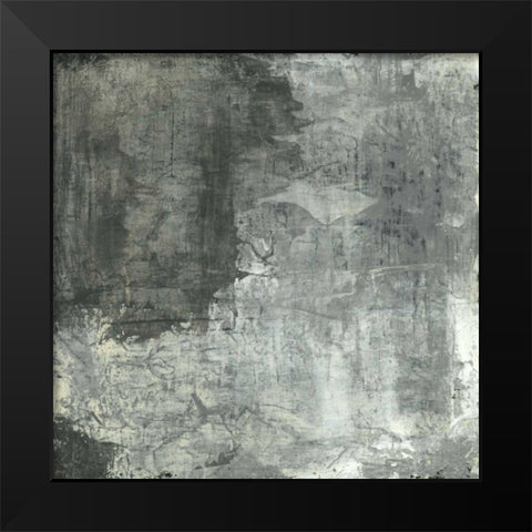 Gray Abstract II Black Modern Wood Framed Art Print by Ray, Elena