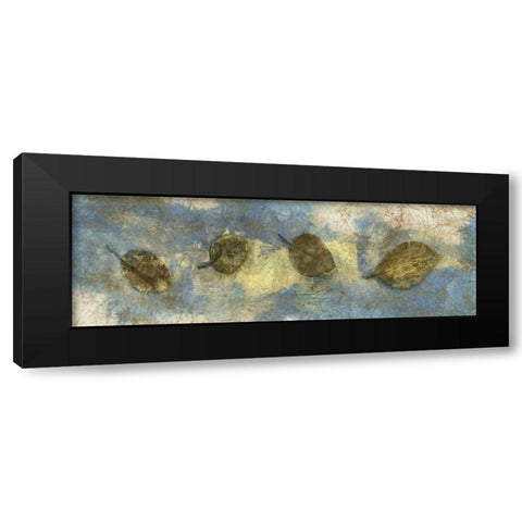 Leaf Banner I Black Modern Wood Framed Art Print with Double Matting by Ray, Elena