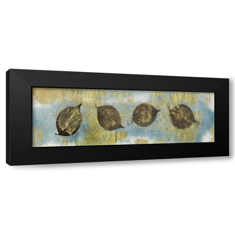 Leaf Banner II Black Modern Wood Framed Art Print with Double Matting by Ray, Elena