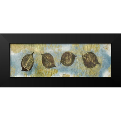 Leaf Banner II Black Modern Wood Framed Art Print by Ray, Elena