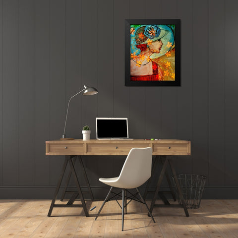 Bella II Black Modern Wood Framed Art Print by Harrington, Danielle