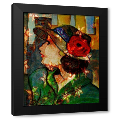 Bella IV Black Modern Wood Framed Art Print with Double Matting by Harrington, Danielle