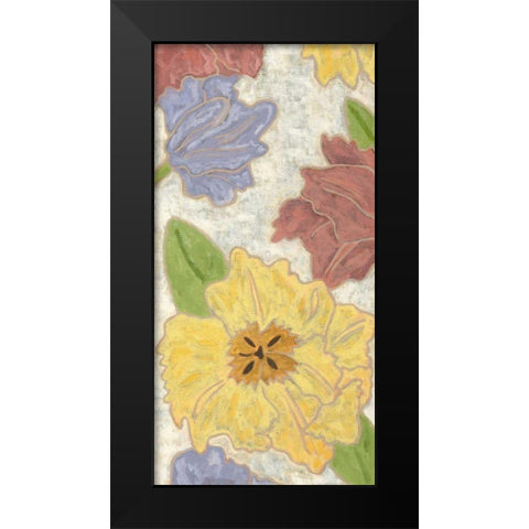 Confetti Poppies I Black Modern Wood Framed Art Print by Deans, Karen