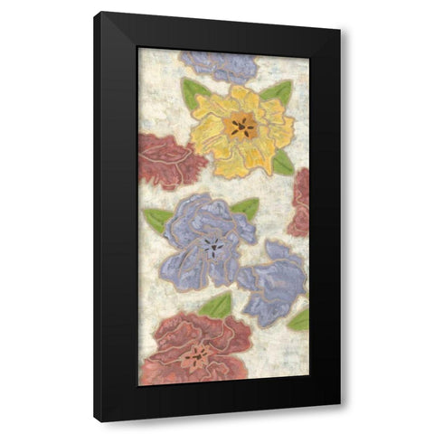 Confetti Poppies II Black Modern Wood Framed Art Print with Double Matting by Deans, Karen