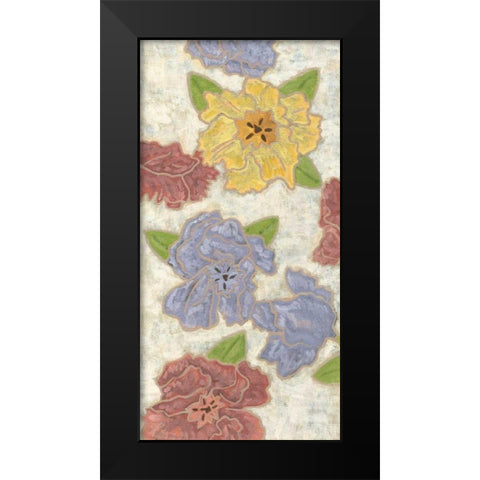 Confetti Poppies II Black Modern Wood Framed Art Print by Deans, Karen