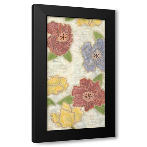 Confetti Poppies III Black Modern Wood Framed Art Print by Deans, Karen