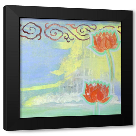 Breathe Some More I Black Modern Wood Framed Art Print with Double Matting by Fuchs, Jodi