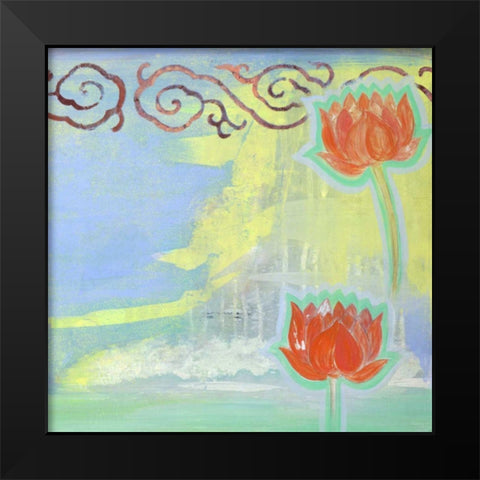 Breathe Some More I Black Modern Wood Framed Art Print by Fuchs, Jodi