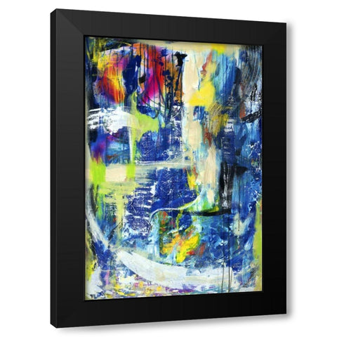 Spiritual Graffiti I Black Modern Wood Framed Art Print by Fuchs, Jodi