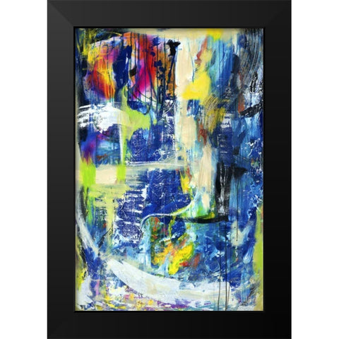 Spiritual Graffiti I Black Modern Wood Framed Art Print by Fuchs, Jodi