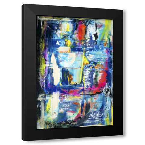 Spiritual Graffiti II Black Modern Wood Framed Art Print with Double Matting by Fuchs, Jodi
