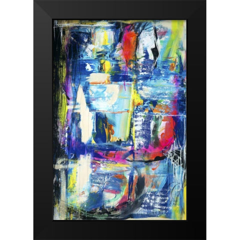 Spiritual Graffiti II Black Modern Wood Framed Art Print by Fuchs, Jodi