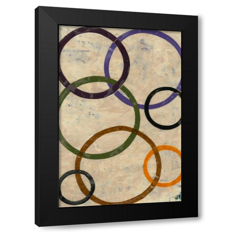 Round-n-Round II Black Modern Wood Framed Art Print with Double Matting by Avondet, Natalie