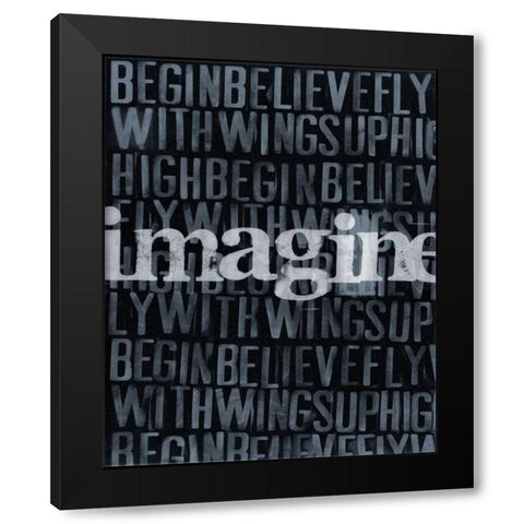 Dream Imagine II Black Modern Wood Framed Art Print by Velasquez, Deborah
