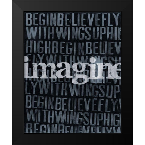 Dream Imagine II Black Modern Wood Framed Art Print by Velasquez, Deborah