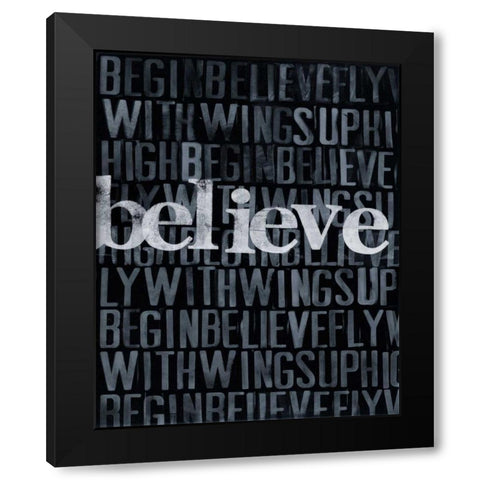 Dream Imagine... III Black Modern Wood Framed Art Print with Double Matting by Velasquez, Deborah