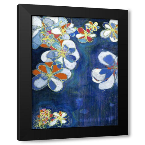 Night Blooms I Black Modern Wood Framed Art Print with Double Matting by Fuchs, Jodi