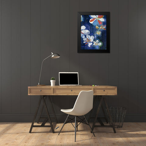 Night Blooms II Black Modern Wood Framed Art Print by Fuchs, Jodi