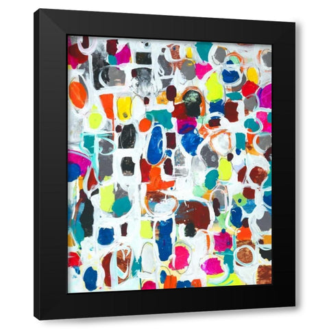 Celebration II Black Modern Wood Framed Art Print with Double Matting by Fuchs, Jodi