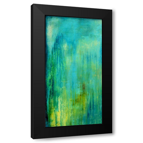 Blue Mountain Rain I Black Modern Wood Framed Art Print with Double Matting by Ashley, Erin