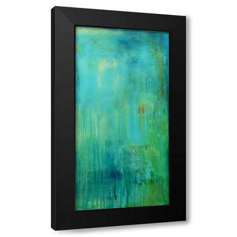 Blue Mountain Rain II Black Modern Wood Framed Art Print with Double Matting by Ashley, Erin