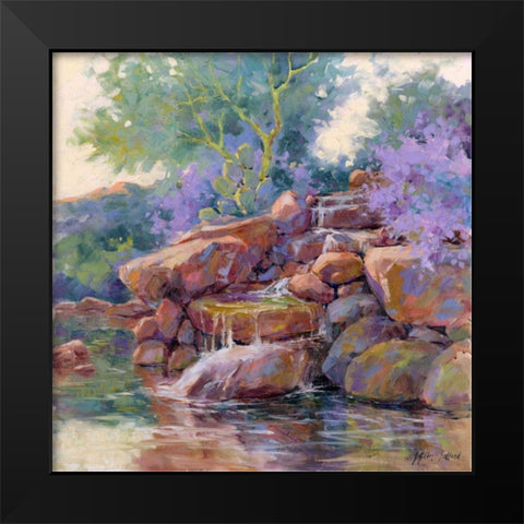 Desert Stream Black Modern Wood Framed Art Print by Pollard, Julie G.
