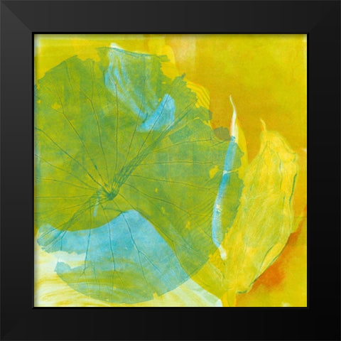Lotus Monotype I Black Modern Wood Framed Art Print by Roth, Carolyn