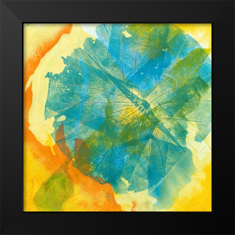 Lotus Monotype II Black Modern Wood Framed Art Print by Roth, Carolyn