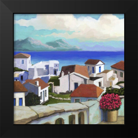 Conch Republic III Black Modern Wood Framed Art Print by Novak, Rick