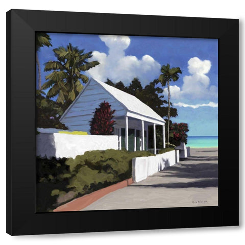 Conch Republic IV Black Modern Wood Framed Art Print with Double Matting by Novak, Rick