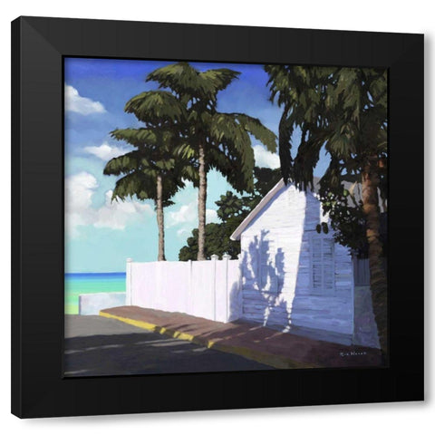 Conch Republic V Black Modern Wood Framed Art Print by Novak, Rick