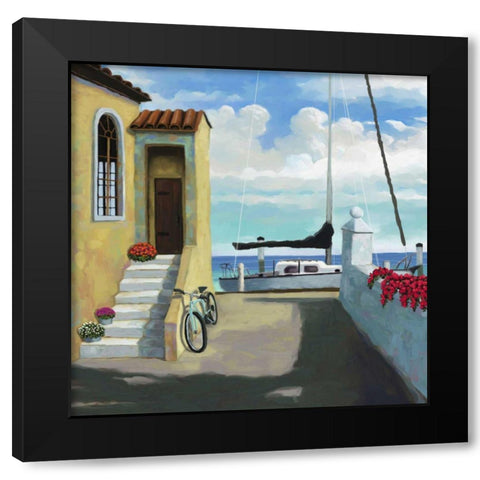 Conch Republic VI Black Modern Wood Framed Art Print with Double Matting by Novak, Rick