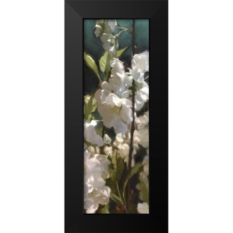 White Roses V Black Modern Wood Framed Art Print by Novak, Rick