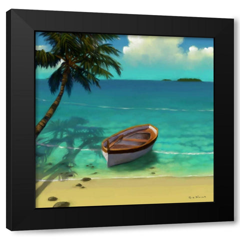 Sailing Serenity III Black Modern Wood Framed Art Print by Novak, Rick