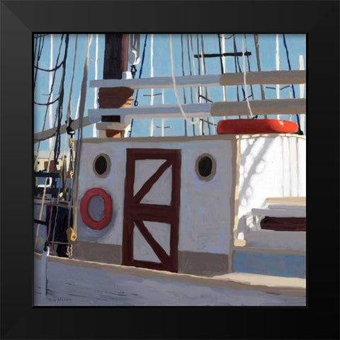 Sailing Serenity V Black Modern Wood Framed Art Print by Novak, Rick