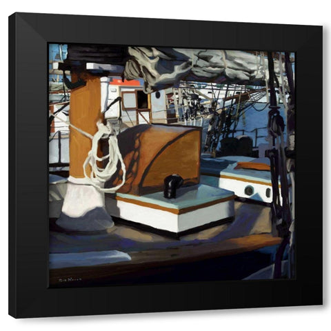Sailing Serenity VI Black Modern Wood Framed Art Print with Double Matting by Novak, Rick