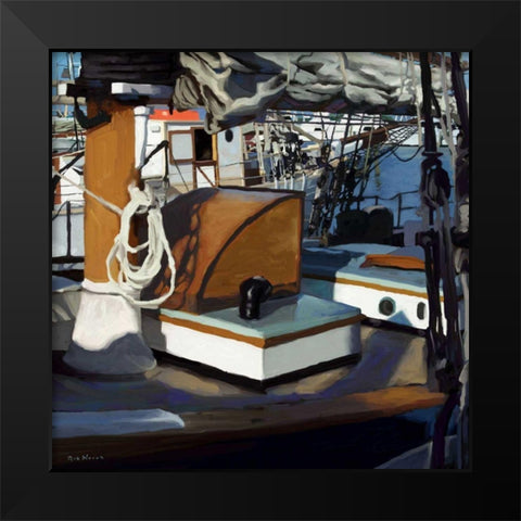 Sailing Serenity VI Black Modern Wood Framed Art Print by Novak, Rick