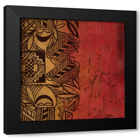 Native Tradition II Black Modern Wood Framed Art Print with Double Matting by Zarris, Chariklia